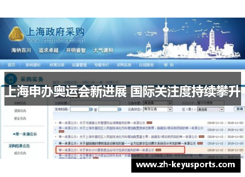 上海申办奥运会新进展 国际关注度持续攀升 上海申办奥运会新进展 国际关注度持续攀升